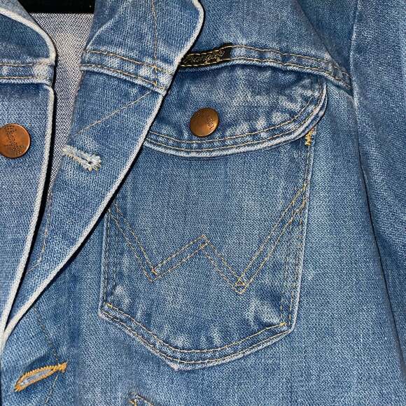 Vintage 70s Wrangler 126MJ No Fault Denim Trucker Jacket Made in USA - Picture 5 of 5